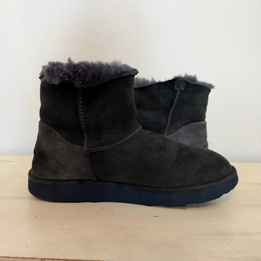 Ugg Navy Suede Classic Mini Boots